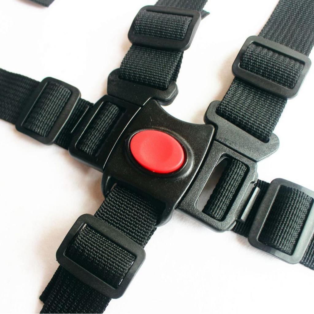 Child High Chair & Stroller Safety Strap: 5-Point Harness & 3-Point Restraint System