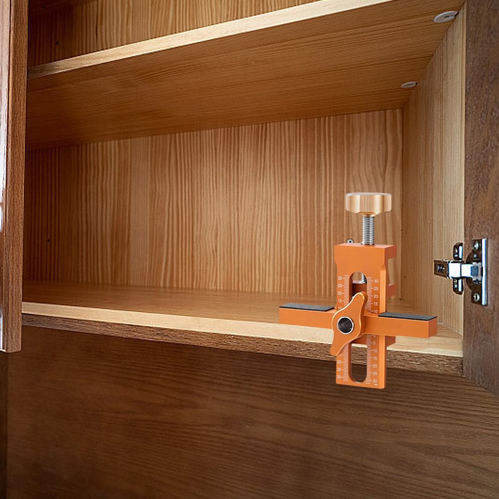 Cabinet Door Installation Jig Woodworking Cabinet Panel Mounting Fixture Doweling Drilling Guide Locator Installing Clip Tools