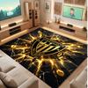 Athletic Bilbao Football Print Crystal Velvet Rug, Comfortable Water Absorbent Non Slip Indoor Floor Carpet