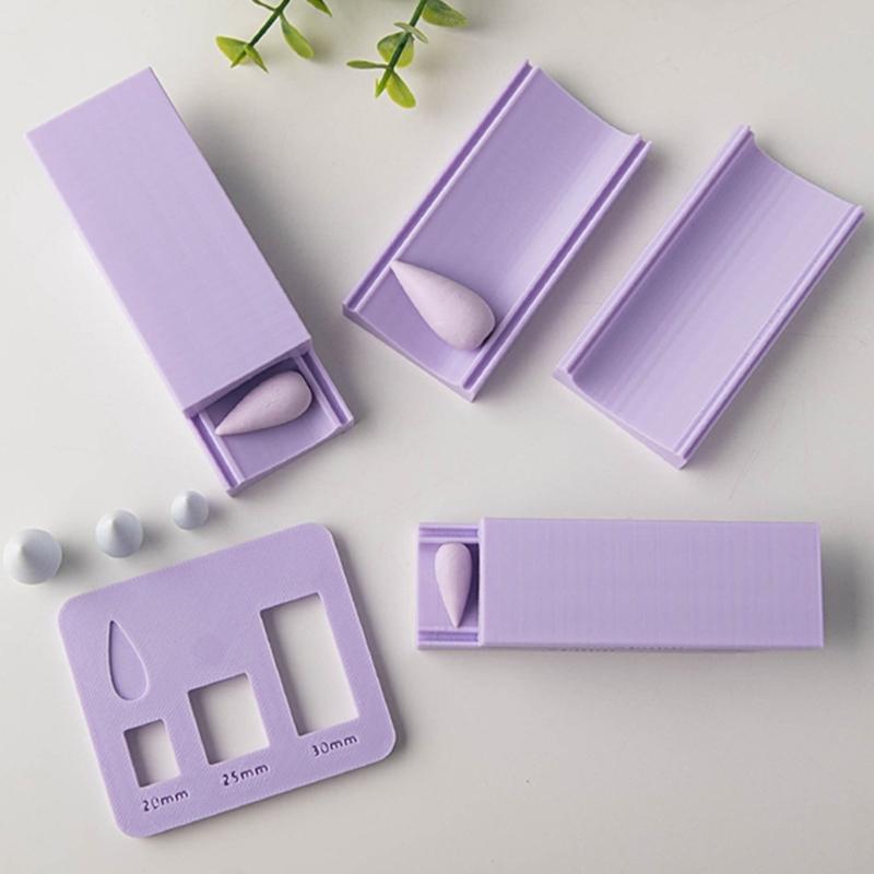Stampo Rullo Argilla Forma Goccia d'Acqua 3 Misure Strumento per Creare Perline Essenziale per Artigianato di Gioielli Texture Plastica per Artigianato