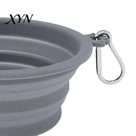 Lightweight Pet Feeder Foldable Dog Bowl, Collapsible Cat Bowl with Carabiner, Portable Silicone for Dogs Cats Travel Camping