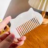 Cat Ear Shaped Acetate Comb Wide Toothed Colorful Makeup Comb Hair Accessories Hair Styling Tool Hairdressing Comb Student