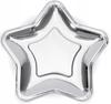 Star Plates, Silver, 18 Cm, 6 Pcs.