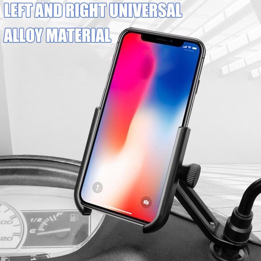 Motorcycle Mobile Phone Holder  360° Rotatable Aluminum Adjustable Bike Phone Holder Non-slip Cycling GPS Bracket Clip Support