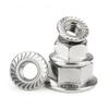 316 Stainless Steel Hex Flange Nut with Teeth, Anti-slip M3-M20