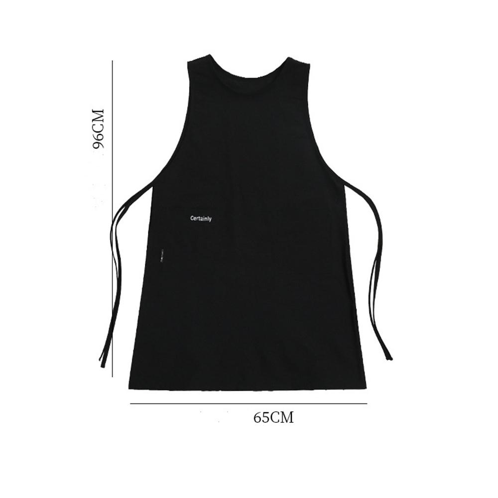 Anti-dirty Long Vest Waterproof Kitchen Apron with Pockets Women's Painting Cooking Working Pinafore Nail Salon Beauty Apron