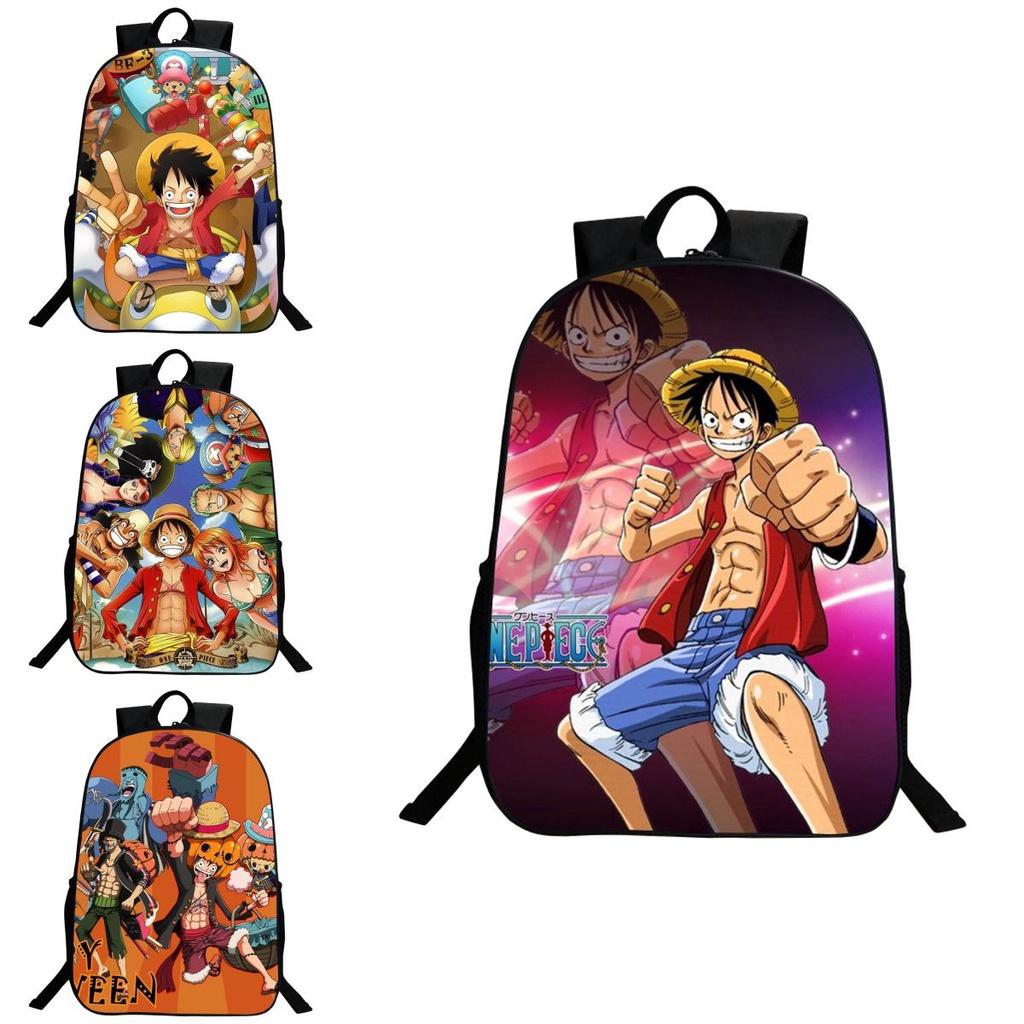 Durable And Fashionable Anime One Piece Monkey D. Luffy Travel Bookbag For Students