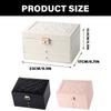 Stylish Multi Layer Jewelry Chest Multilayered Jewelry Storage Box Convenient PU Leather for Accessory Organization