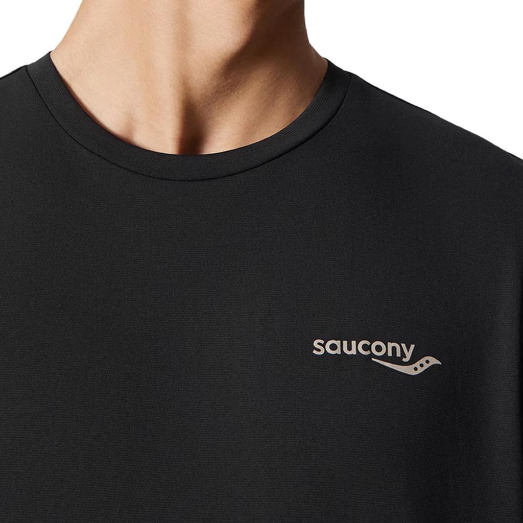 SAUCONY Soft Comfortable Skin-Friendly Round Neck Long Sleeve Knit Top Unisex Tops Black SA2269LT22L-BK001