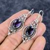 Amethyst Gemstone Handmade 925 Sterling Silver Jewelry Earring 2.21" M-3295