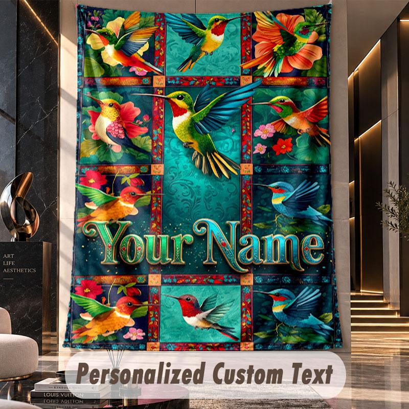 Owl Birds (130) Theme Custom Tapestry Personalized Custom Name Text Wall Hanging Tapestry Home Decor Background Cloth