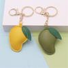 Leather Keychain Accessory Artistic Fruit Shape Portable Bag Embellishment Suitable for Backpacks or Key Decorating