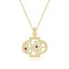 Gold Shop Ancient Sand Method Full Diamond Necklace, Chinese Style Lantern Design, Exquisite Gift for Women, Clavicle Chain.