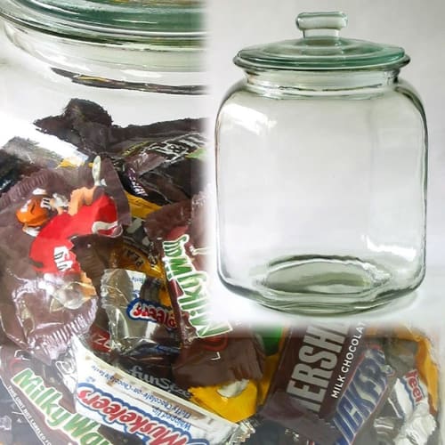 Living Glass Jar, Canister, Glass Cookie Jar, Antique, Large, 7.0L, Diameter 21cm x Height 30cm, Product Number: 703947