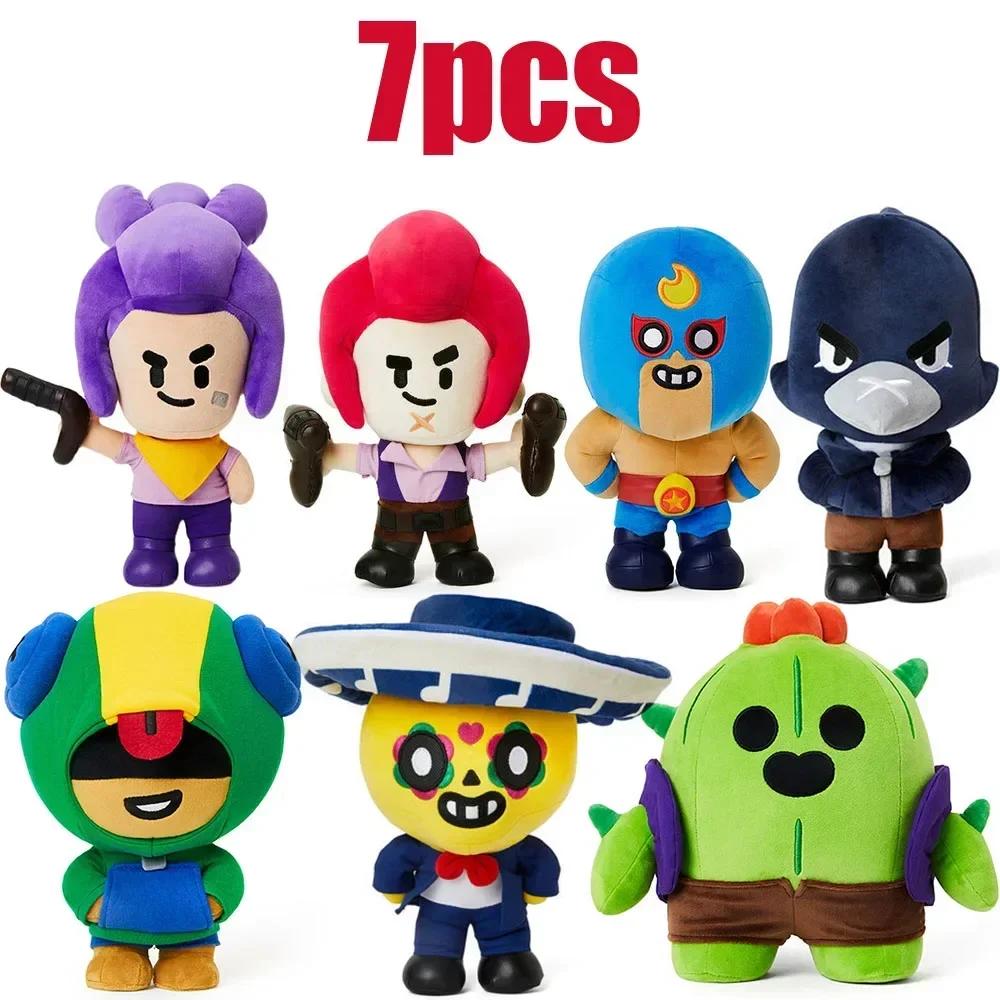 

Brawl Plush Spike Shelly Clot Leon Poco Stars Мягкие игрушки Подушки Куклы Игровые персонажи Для детей Подарки на день рождения 20cm-28cm