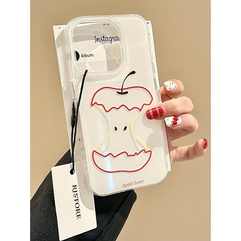 

Single Layer Lines for Apple Core Small Fresh Blossoming Flowers for IPhone16 Creative 15 Mobile Phone Case 14Pro For Apple 16PROMAX