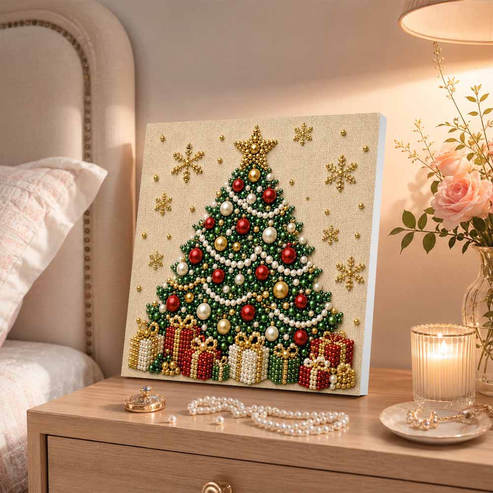 Perlenmalerei Weihnachtsbaum Kunst-Set DIY festliche Perlen Wand Heimdekoration Malerei