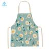 Retro Flowers Linen Kitchen Aprons Floral Printed Cooking Aprons for Women Men Baking Accessories Cleaning Pinafore Delantal