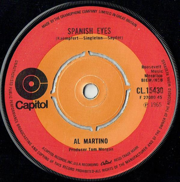 

7inch Record AL MARTINO - Spanish Eyes CL15430 Capitol Records UK Jazz Used
