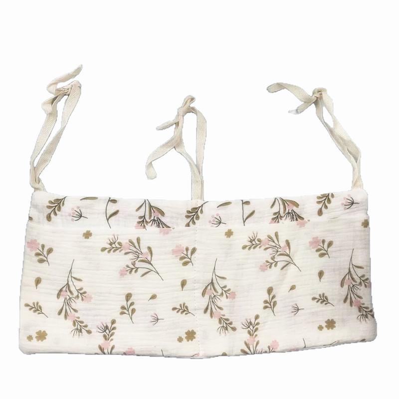 Baby Crib Organizer Cot Caddy Bed Storage Bag 2 Pockets Bedside Hanging Diaper Nursery Toys Bag Diapers Stroller Organize