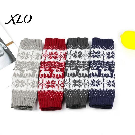 Holiday Gift for Her Christmas Knitted Leg Warmers Women, Soft Ribbed Boot Socks with Cute Theme Covers Snowflake And Deer Patterns, Winter
