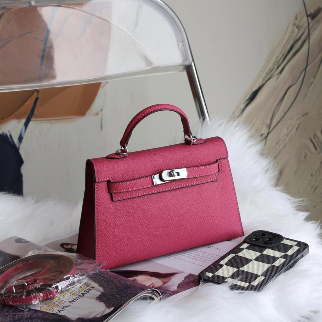 Bolso Kelly Color Caramelo: Bolso de Mano de Moda Europeo y Americano para Mujer, Bolso de Hombro Único o Cruzado de Gama Alta