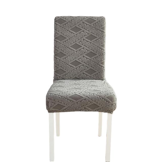 Dining Room Chair Covers Stretch Woven Jacquard Thick Plush 5 Styles String Pattern Chair Slipcovers Super Secure Chair Guard