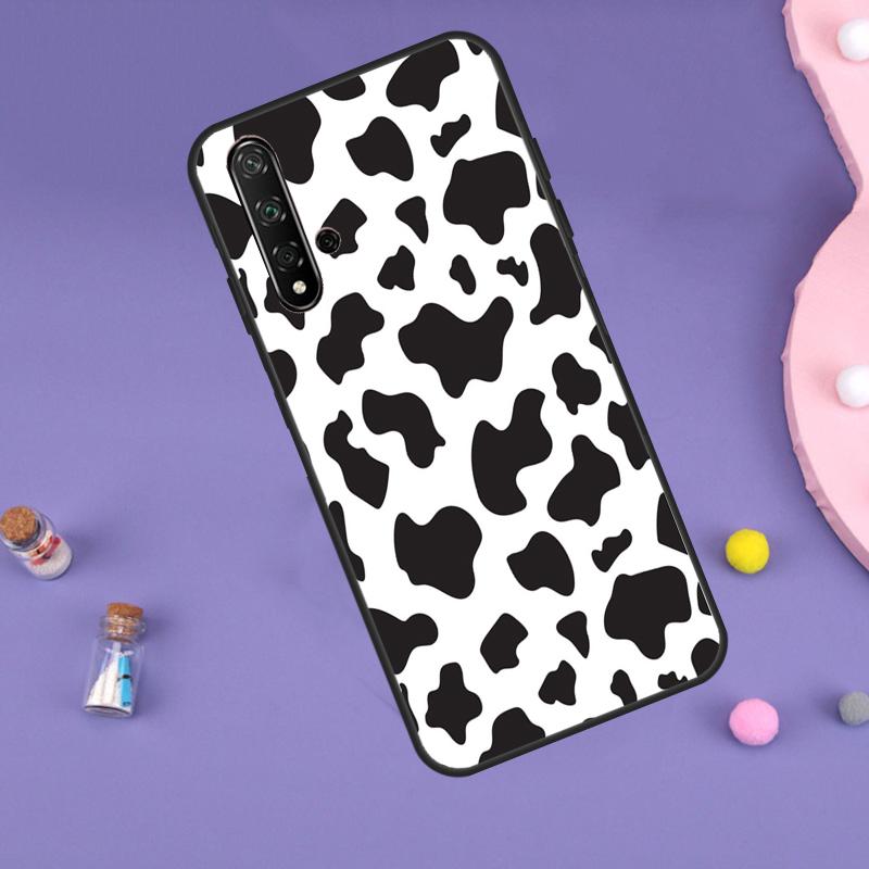 White Black Cow Print For Huawei Nova 10 9 SE 3i 7i 8i 11i 12i Y60 Y61 Y70 Y72 Y73 Y90 Y91 P20 P30 P40 Lite Case