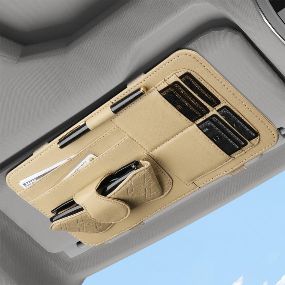 Save Space Car Ticket Holder Multifunctional Sunglasses Holder Car Visor Organizer Bank Card