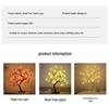 USB LED Cherry Blossom Crystal Tree Lamp for Room Decoration - Rose Flower Light with Colorful Simulated Lights