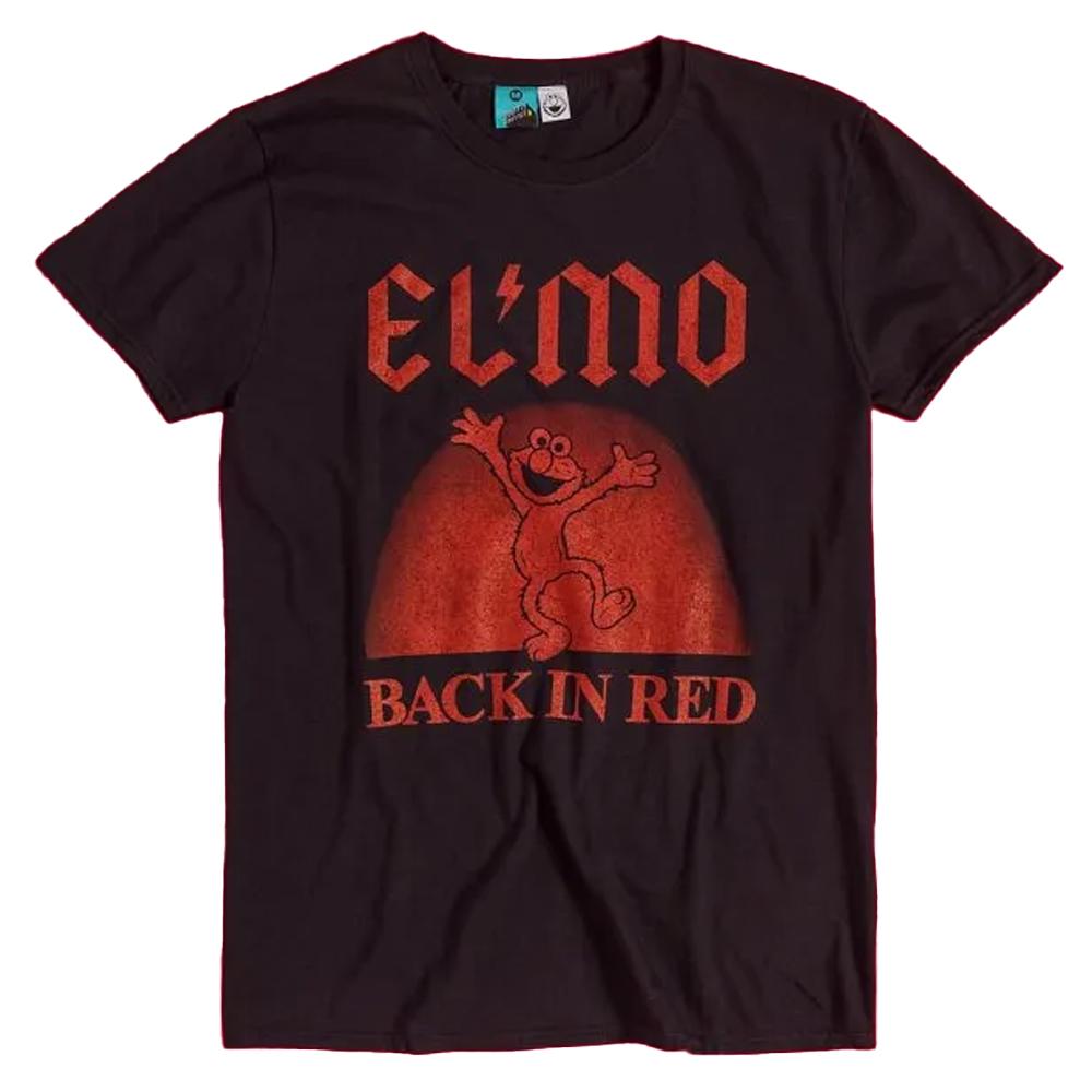 Sesame Street Unisex Adult Back In Red Elmo T-Shirt