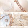 OLEVS Reloj Analogico de Cuarzo Pequeño Impermeable con Correa de Metal Color Oro Rosa y Popular Pulsera de Perlas Diseño Delgado para Mujer -