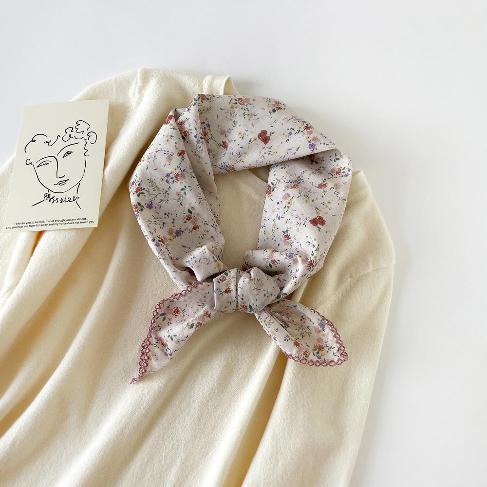 

Новый летний стиль хлопковый и льняной маленький квадратный шарф для женщин корейский стиль модный японский и корейский маленький шелковый шарф свежий персонализированный шарф 70*70cm