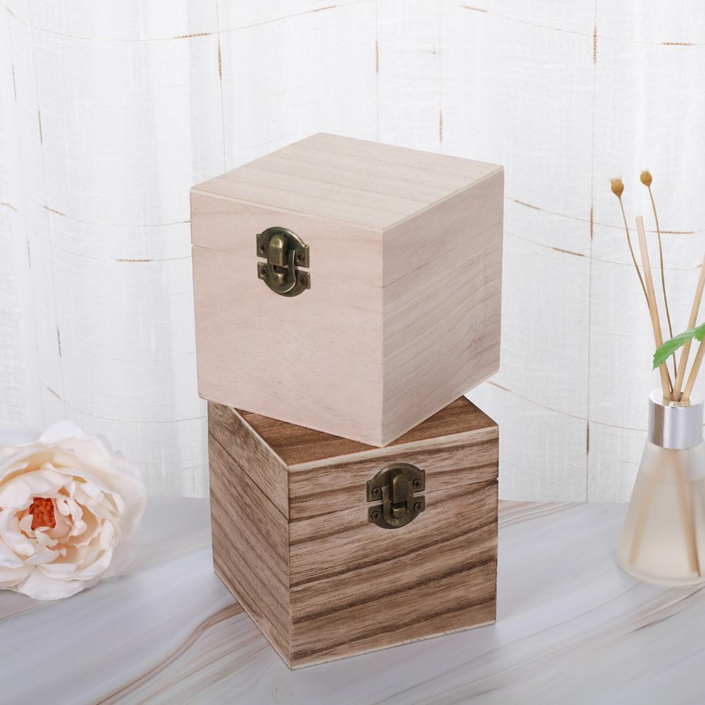Storage Box Tung Wood 10*10*10cm 3.93*3.93*3.93inch