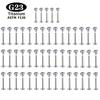 2/10/50/100PCS ASTM F136 G23Titanium Labret Lip stud earrings Piercing Body Jewelry Internally Threaded Ball nose nail