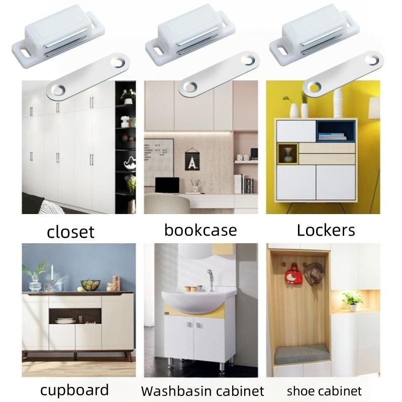 Magnetic Door Catch, Cabinet Door Magnet Latch, Drawer Magnetic Lock, Cabinet Magnet, Used for Closing Cabinets, Wardrobes