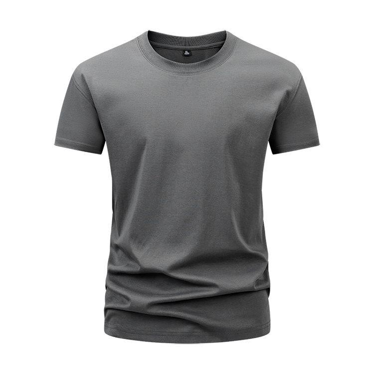 Men's Crew Neck 2026 Summer Casual Heavyweight Merc Cotton Slim Fit T-Shirt
