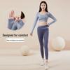 Colorblock Seamless Quick-Dry Yoga Set: Breathable Nude Feel Sportswear for Women