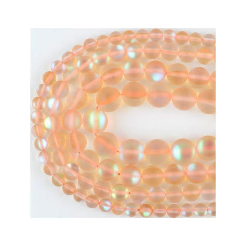 Moonstone Imitation Flash Round Beads for DIY Jewelry Making