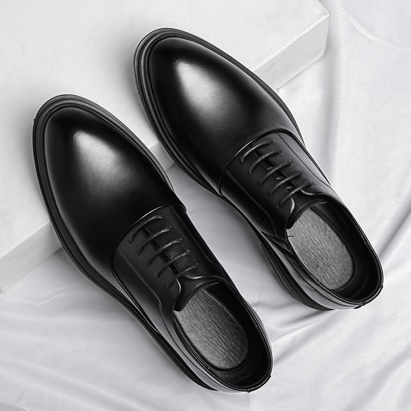 Men's Leather Oxford Shoe High - Quality And Comfortable Lace - Up Business Formal Shoe Comfortable And Anti -Slip Office Shoes