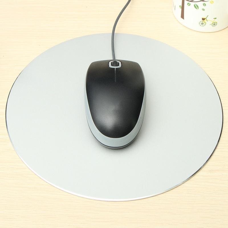 1pcs Round Gaming Mouse Pad Aluminum Alloy Metal Mouse Pad