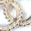 Excellent CHANEL Brooch COCO Mark Black Stone Clear Stone Large Size Gold A22B Used