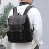 Herren Rucksack PU Leder Rucksack Große Laptop Rucksäcke Männlich Schwarz Schultasche Für Teenager Jungen