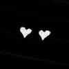 Open Run Heart Ball Earrings Vintage Sterling Silver Mini Earrings