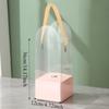 5er-Set Tragbare Klare Plastik-Blumenkästen Transparente Handheld-Rosen-Geschenkbox für Blumenstraußverpackung Kleine Florale DIY-Hülle Taschen