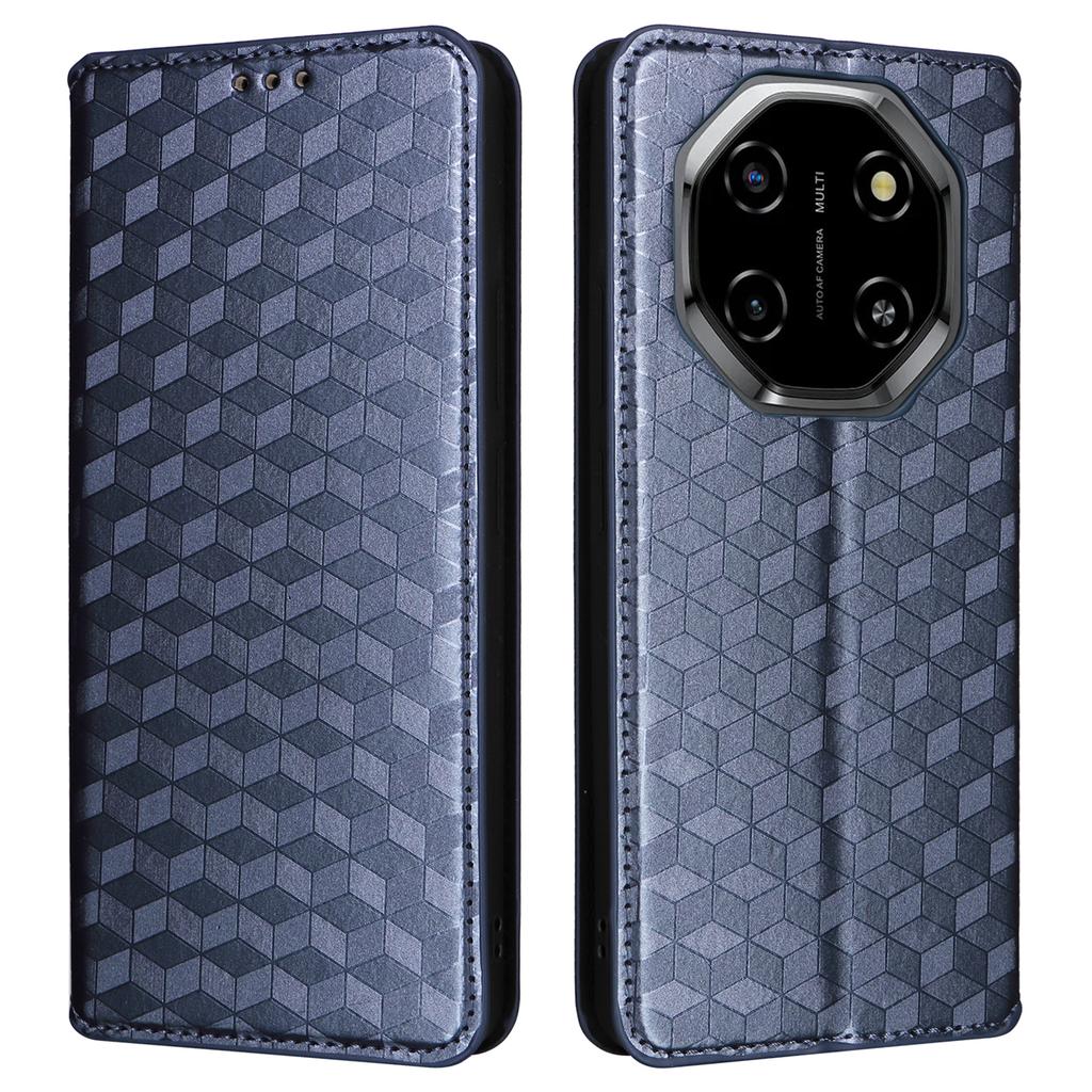 For Blackview Shark 6/Oscal Tiger 8 Case Wallet Rhombus Imprinted Leather Phone Cover
