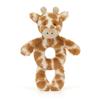 JELLYCAT Shy Series Giraffe Calming Rattle Cartoon Doll Plush Doll 18cm Tall