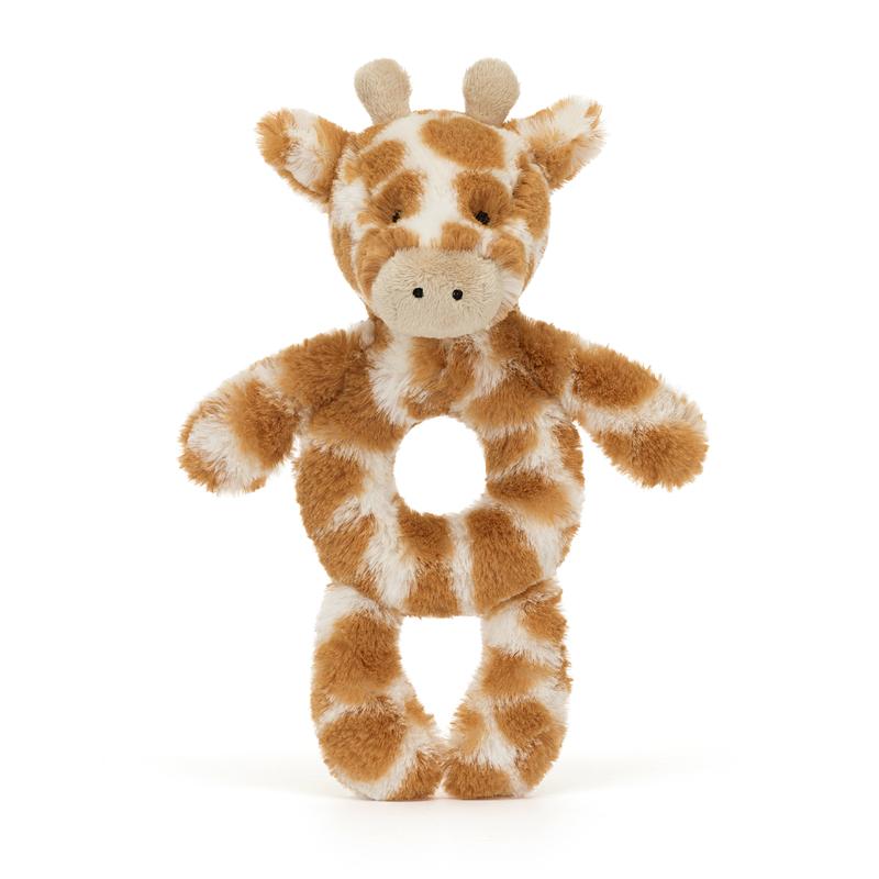 JELLYCAT Shy Series Giraffe Calming Rattle Cartoon Doll Plush Doll 18cm Tall