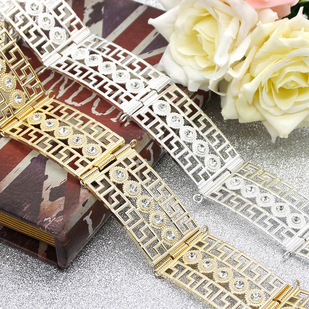 Gold Farbe Frauen Gürtel Taille Kette Gürtel Ethnische Hochzeit Schmuck Metall Kristall schmuck 2023