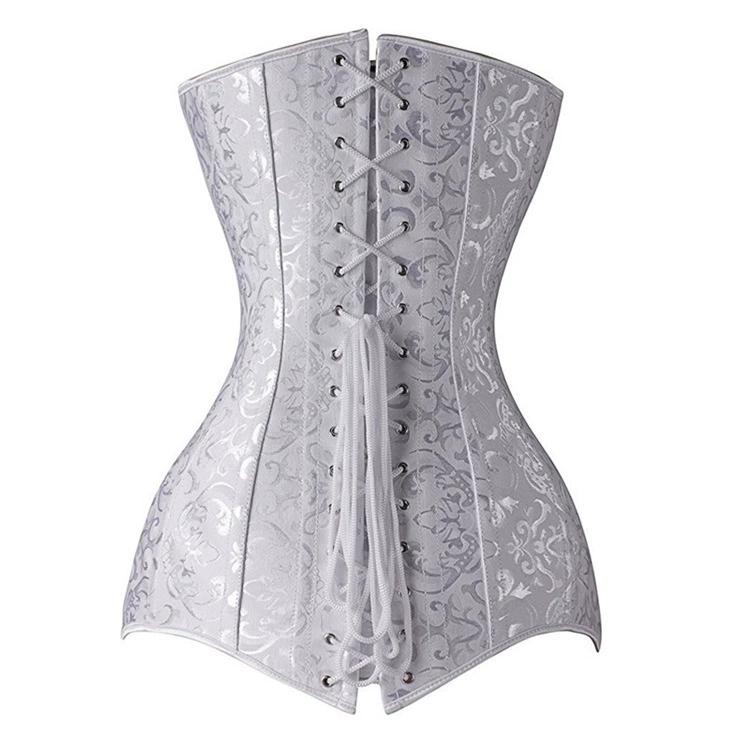 Extended steel bone court corset